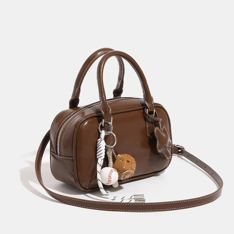Design Bowling Female Cute Vintage Boston Bags