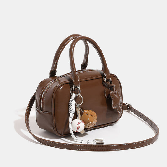 Design Bowling Female Cute Vintage Boston Bags