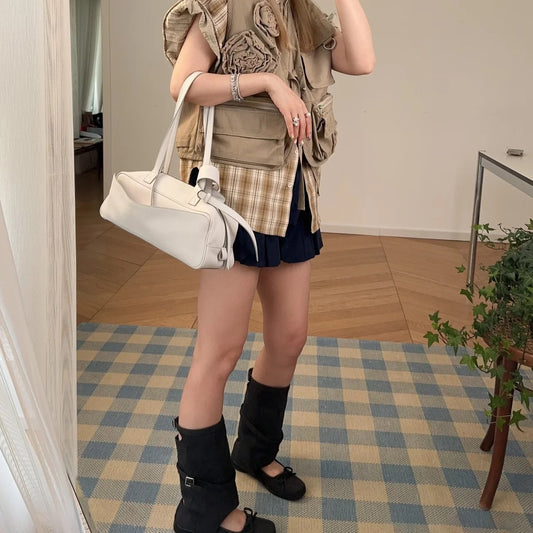 Women's High-grade Niche Underarm First Layer Cowhide Shoulder Bags