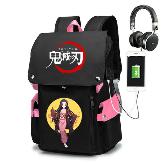 Cartoon Male Junior High Large Capacity Backpacks