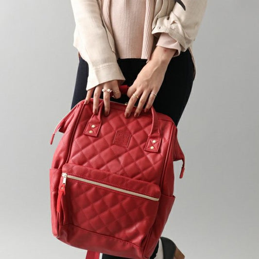 Women's & Men's & Fashion Plaid Leather Frame Vintage Backpacks