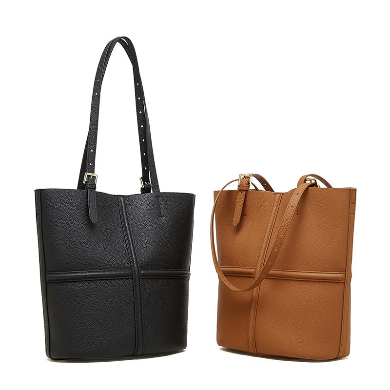 Women's Layer Cowhide Portable One Combination Genuine Leather Retro Commuting Shoulder Bags