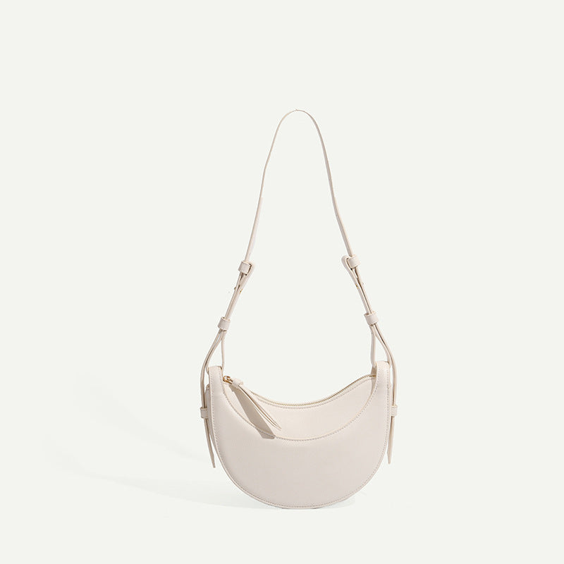 Women's French Design Advanced Texture Selenodont Leather Shoulder Bags