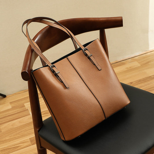 Women's Genuine Leather Female Fashion Design Commuter Shoulder Bags