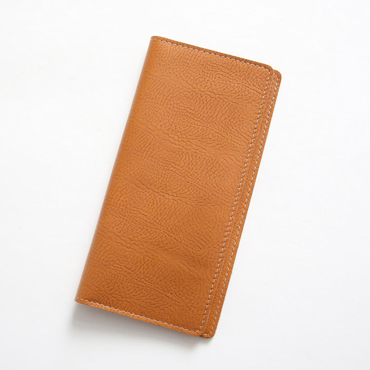 Men's Retro Leather Long First Layer Cowhide Simple Crazy Horse Men's Wallets