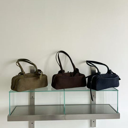 Popular First Layer Cowhide Baguette Underarm Bags