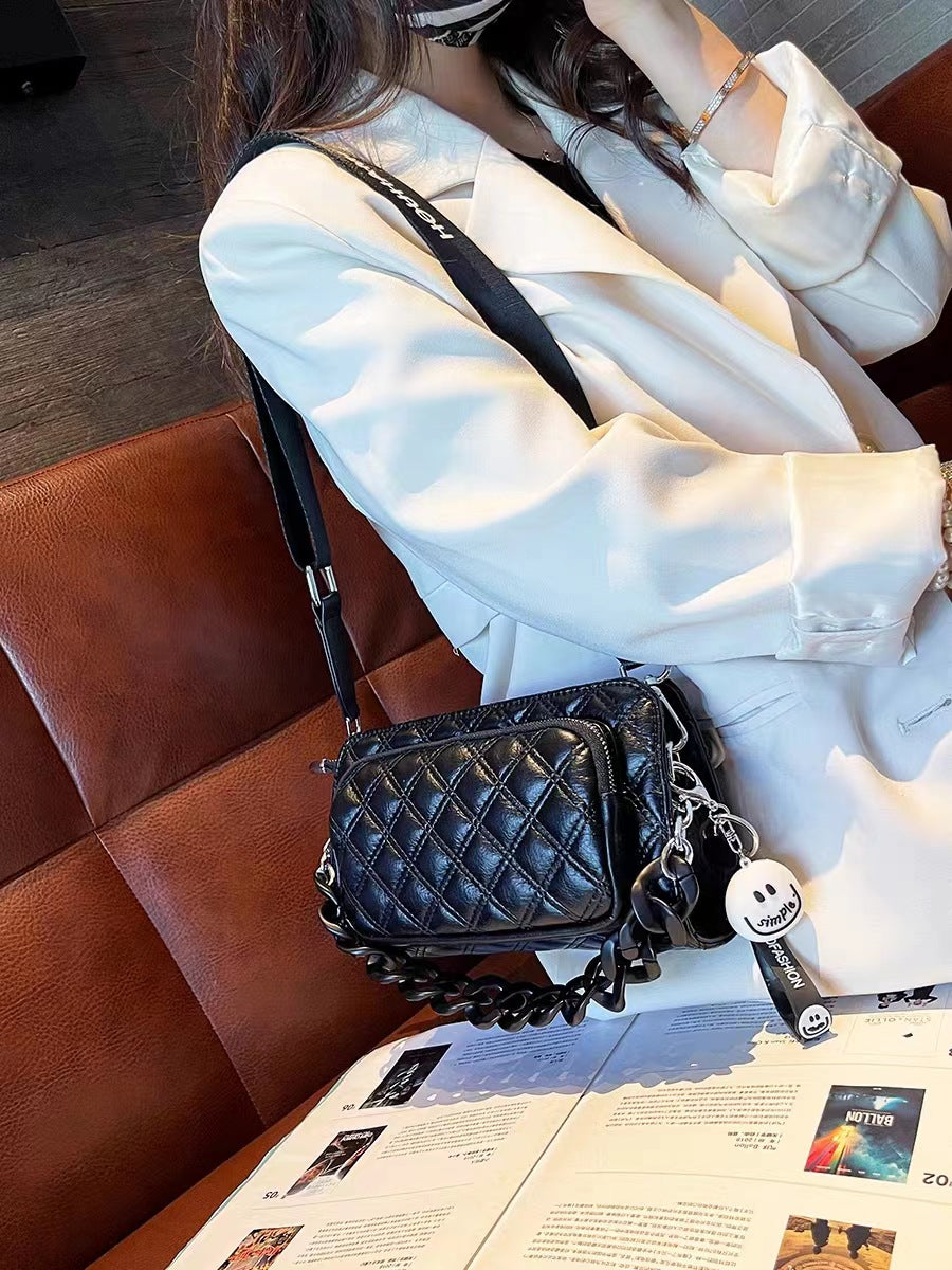 Women's Cowhide Diamond Fashion Chain High-grade Bags