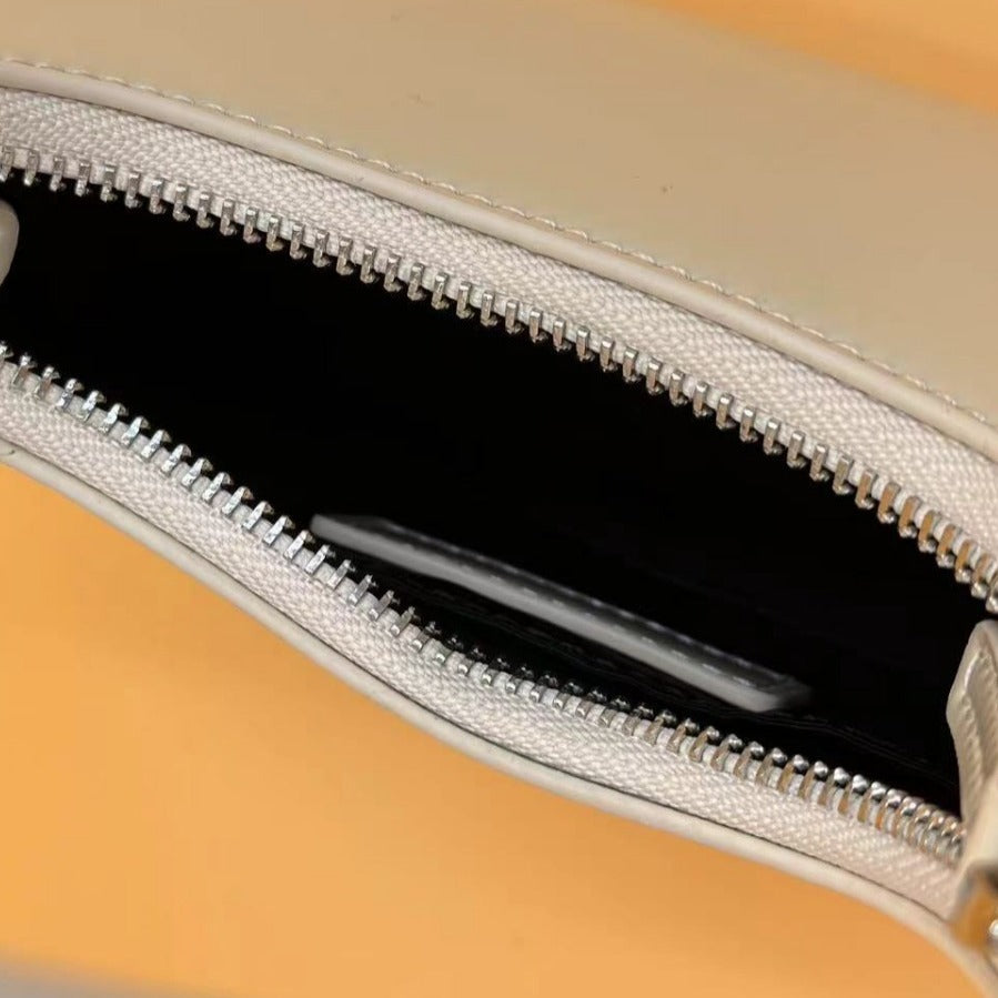 Mini Underarm Oil Wax Patent Leather Glossy Textured Cowhide Handbags