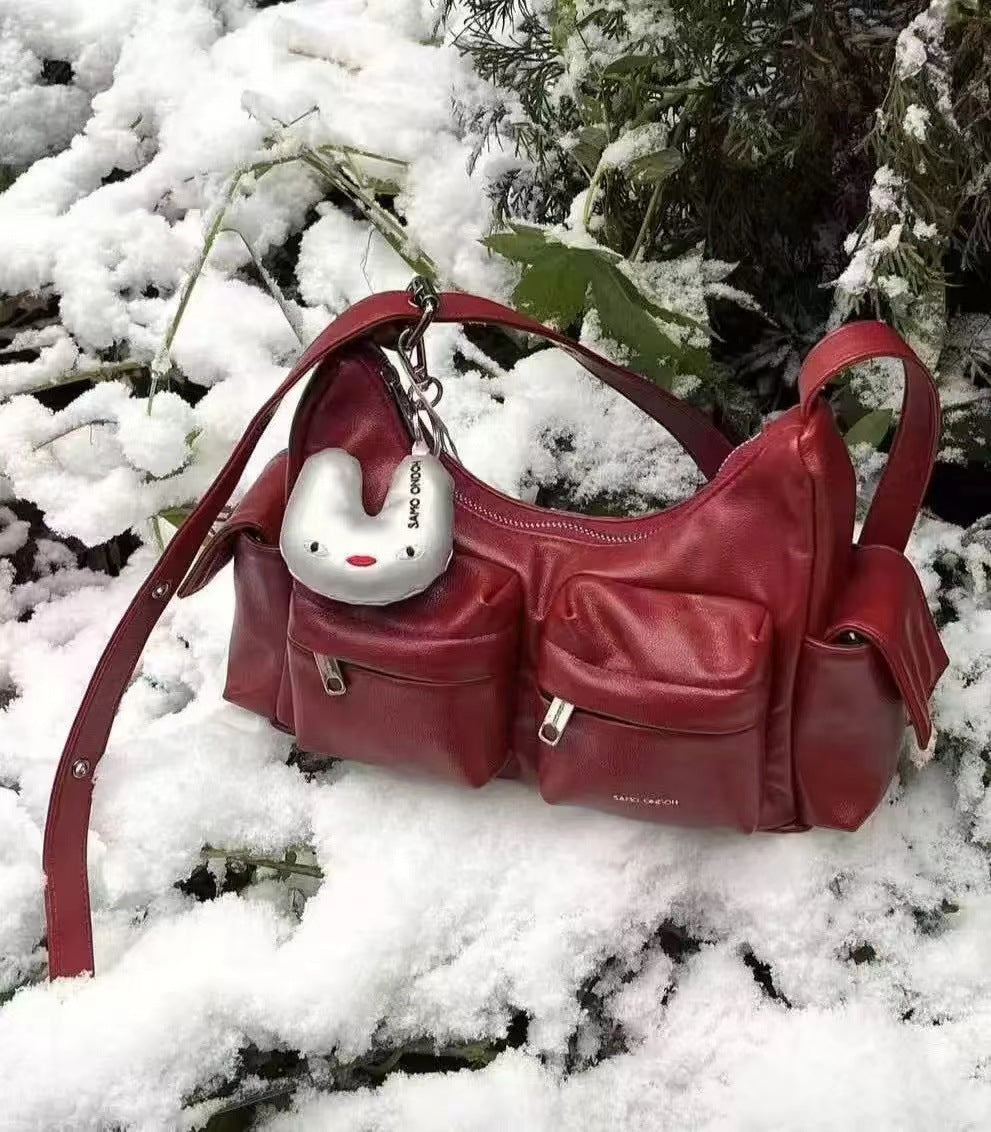Charming Niche Saddle Song Yu Cui Crossbody Bags