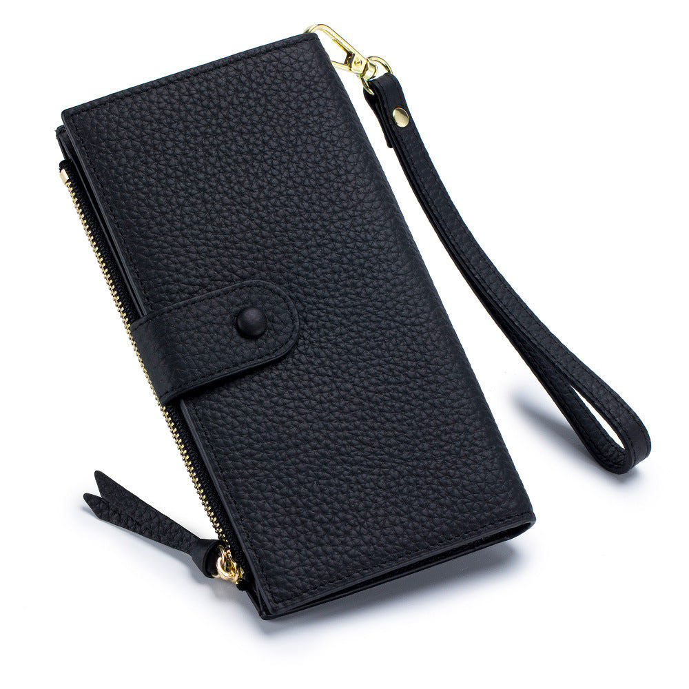 Women's Real Leather Long Fashion Large Capacity Ladies Wallets