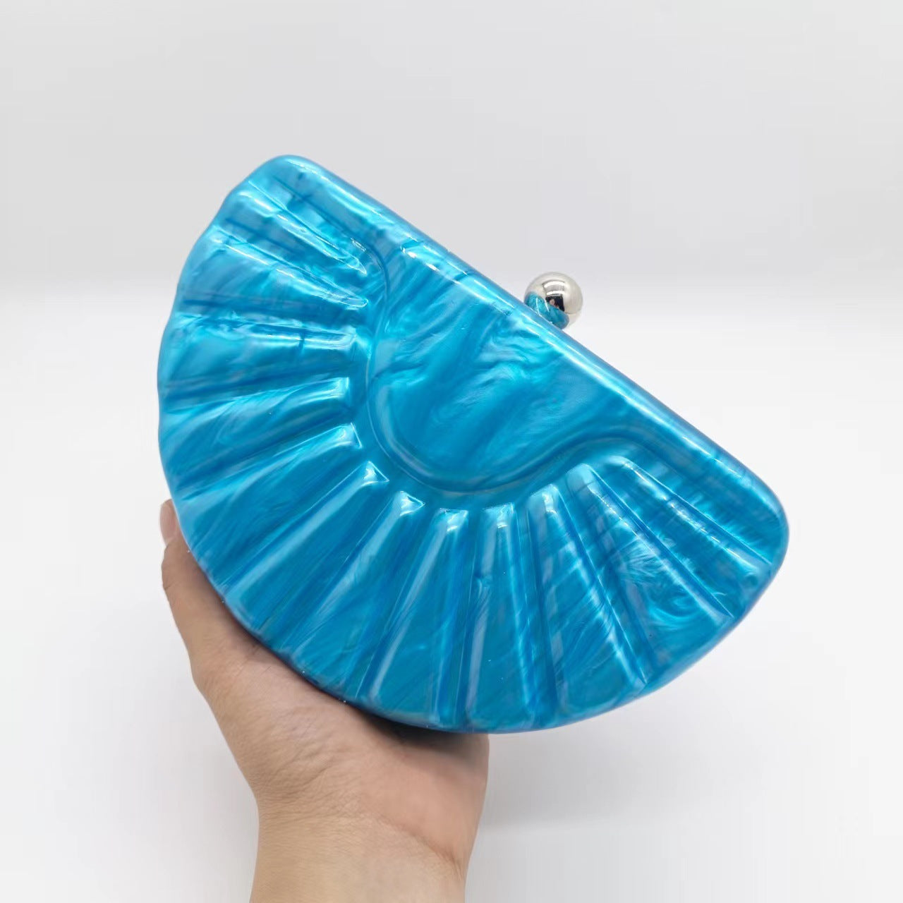 Women's Semicircle Shell Acrylic Fashion Wedding Dinner Evening Bags