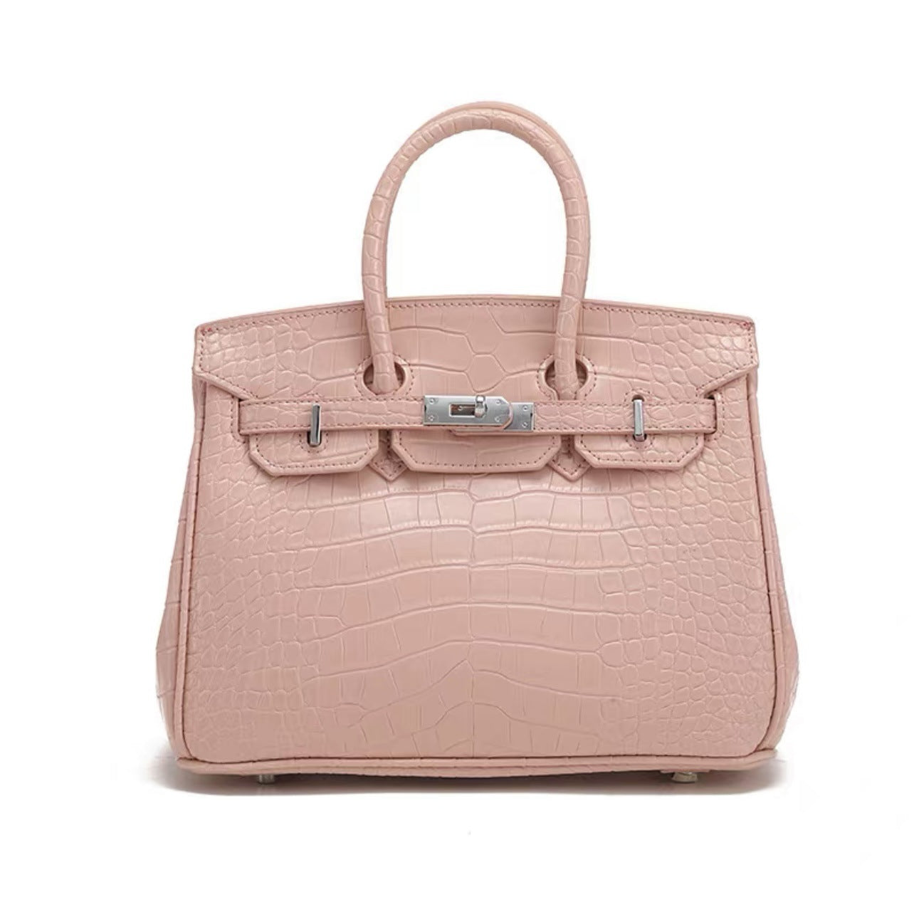 Women's Seam Platinum Crocodile Pattern Du Ke Pu Motorcycle Handbags