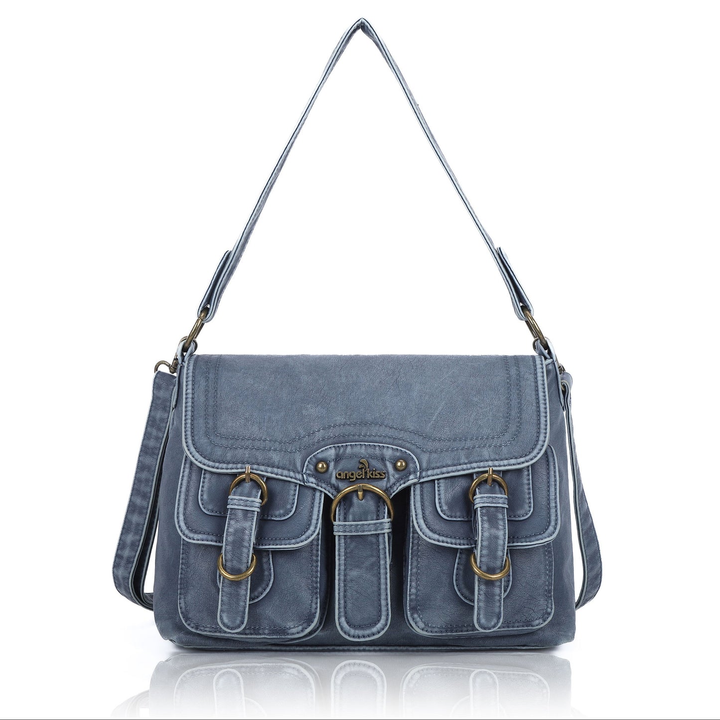 Women's Distressed Fashion Retro Popular Large Capacity Crossbody Bags