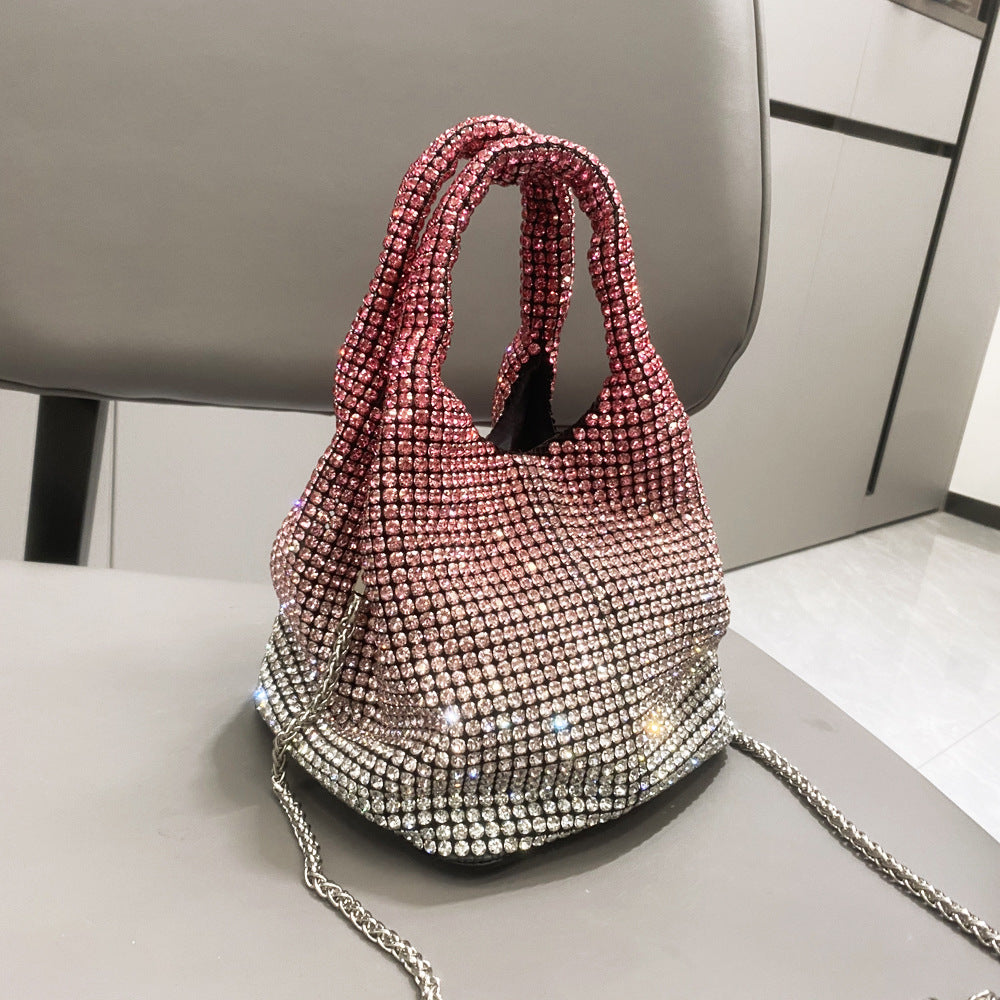 Women's Versatile Rhinestone Portable Chain Hand Shoulder Bags