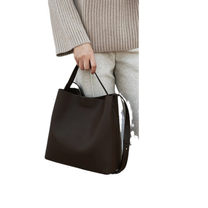 Women's Genuine Leather Fashion Simple Big Crossbody Bags