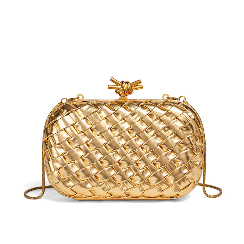 Hand-woven Chain Clutch Fashion For Dinner Commuter Shoulder Bags