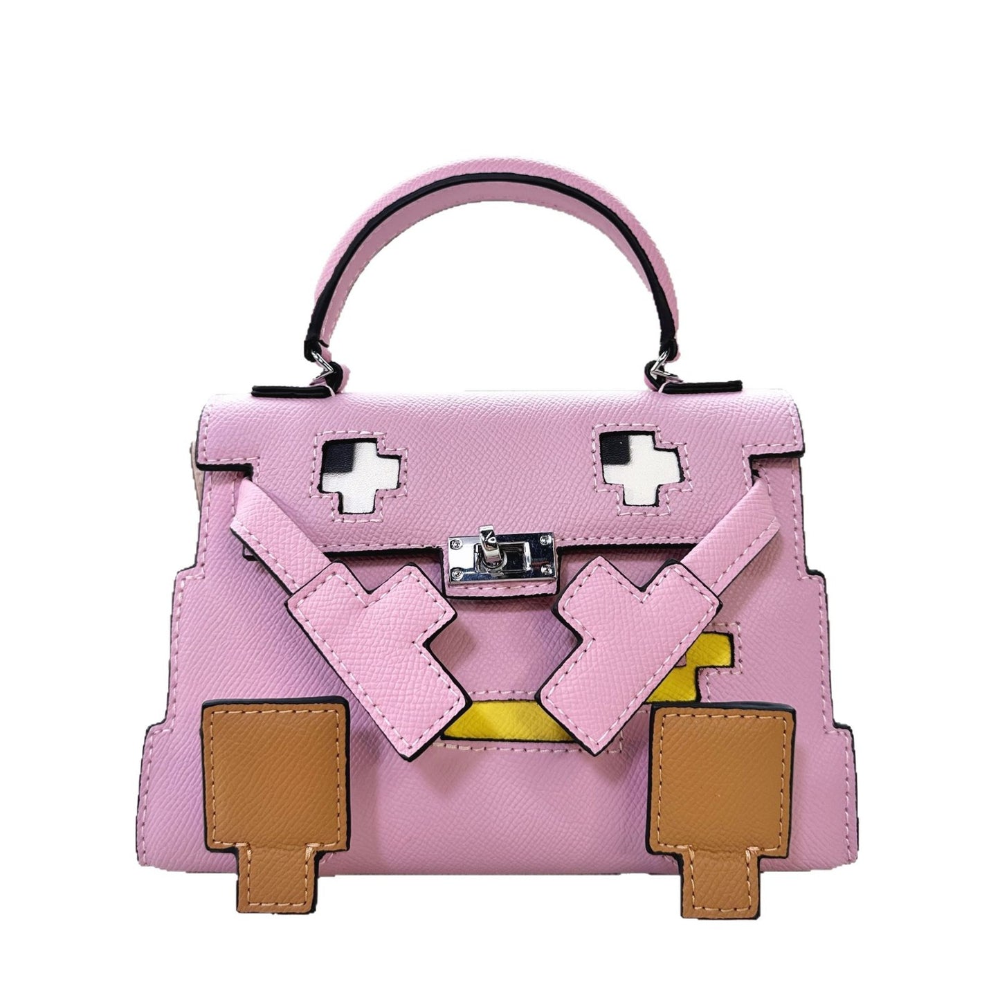 Women's Leather Mosaic Doll Little Monster Cute Bags