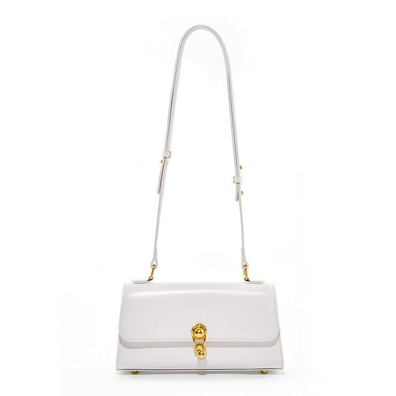 Women's Planet Baguette Genuine Leather French Minority Shoulder Bags