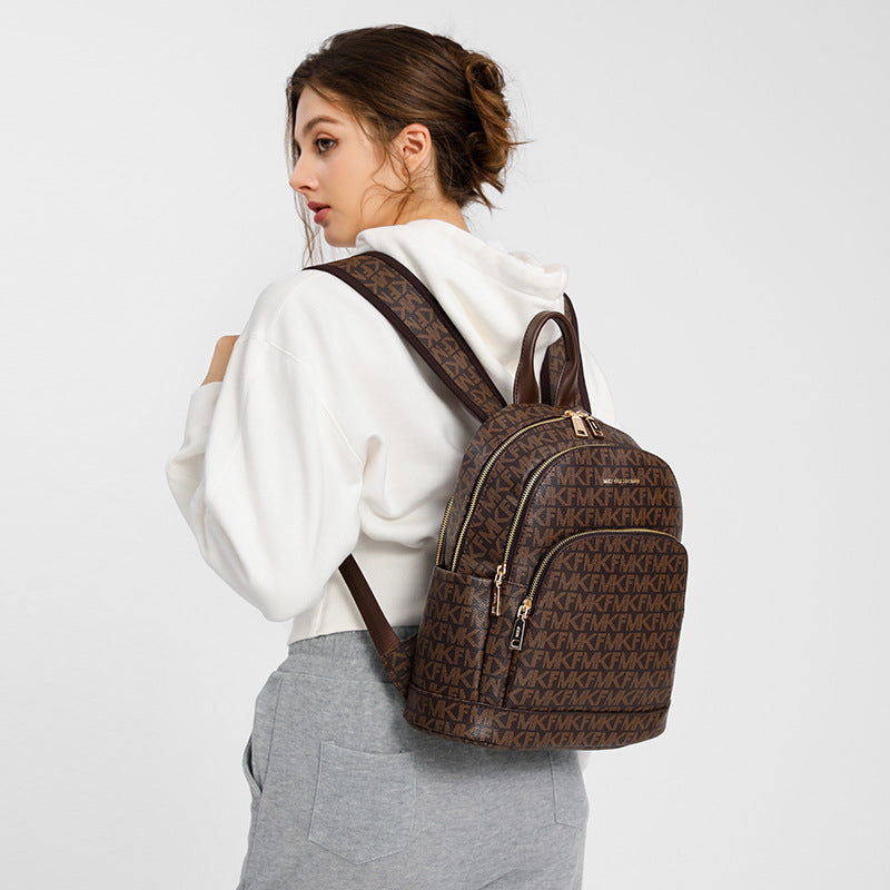 Women's Printed Korean Style Fashion Large Capacity Backpacks