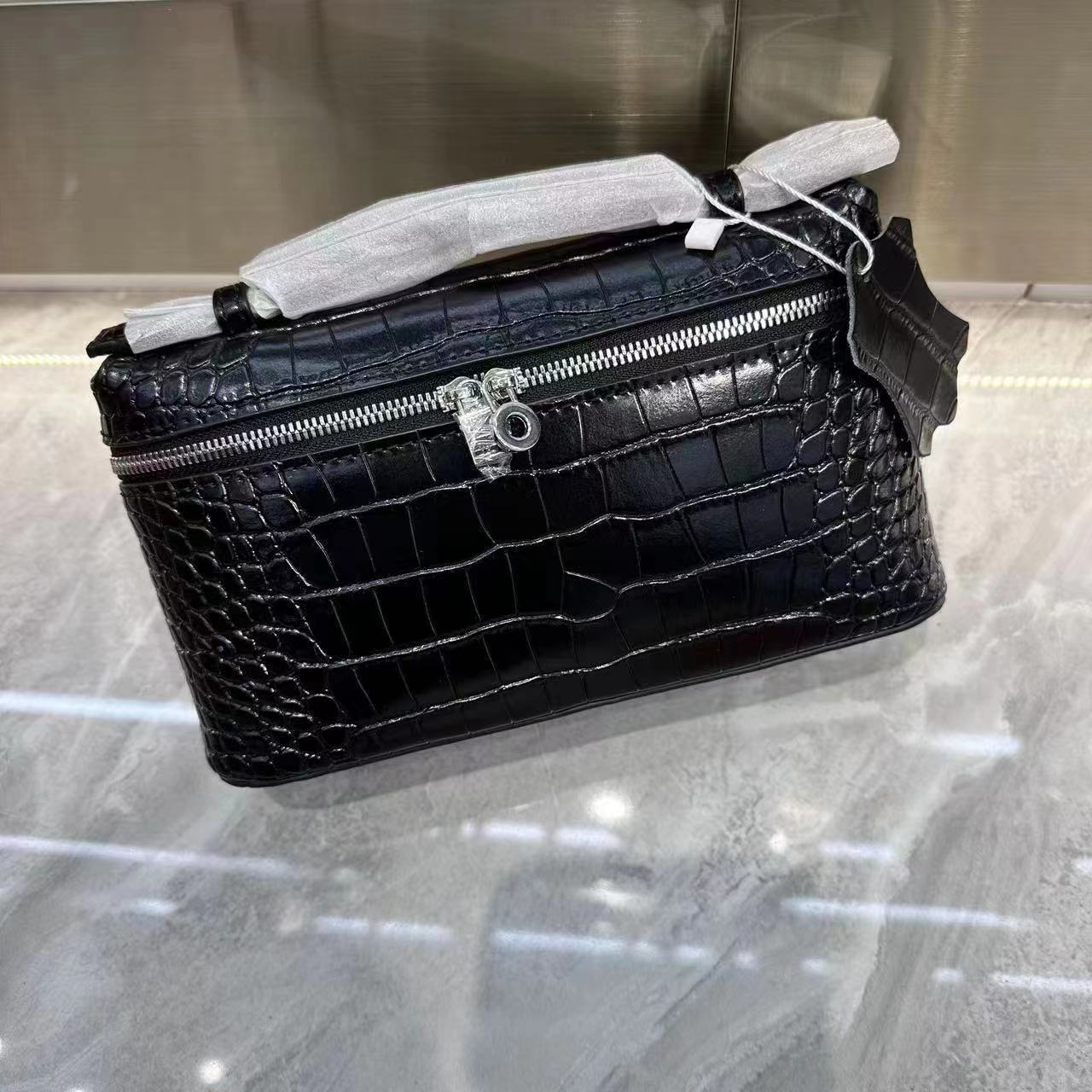 Layer Cowhide Lunch Box Portable Niche Crossbody Bags