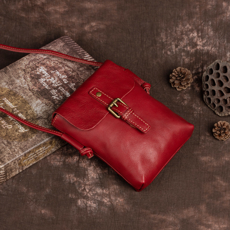 Women's Ancient Hipster Genuine Leather Retro Artistic Crossbody Bags