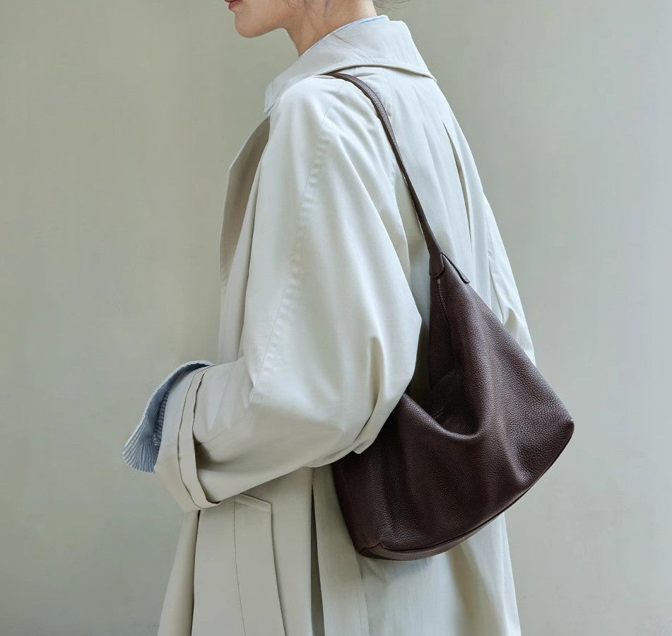 Women's Vegetable Tanning Leather Underarm Classic Commuter Armpit Bags