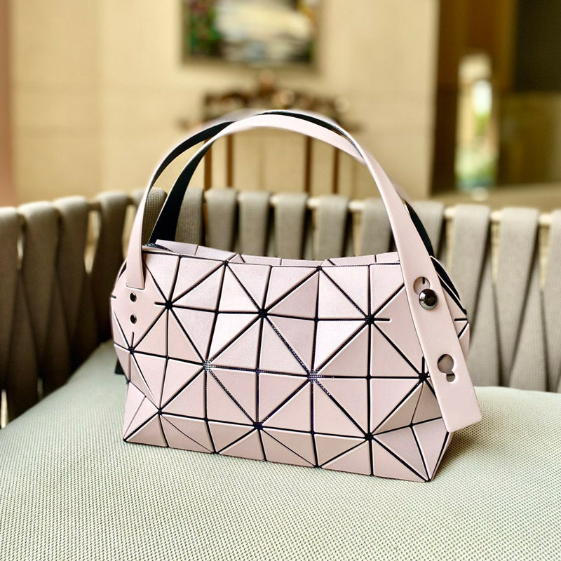 Women's Stitching Geometric Diamond Pattern Fashion Dumpling Bags