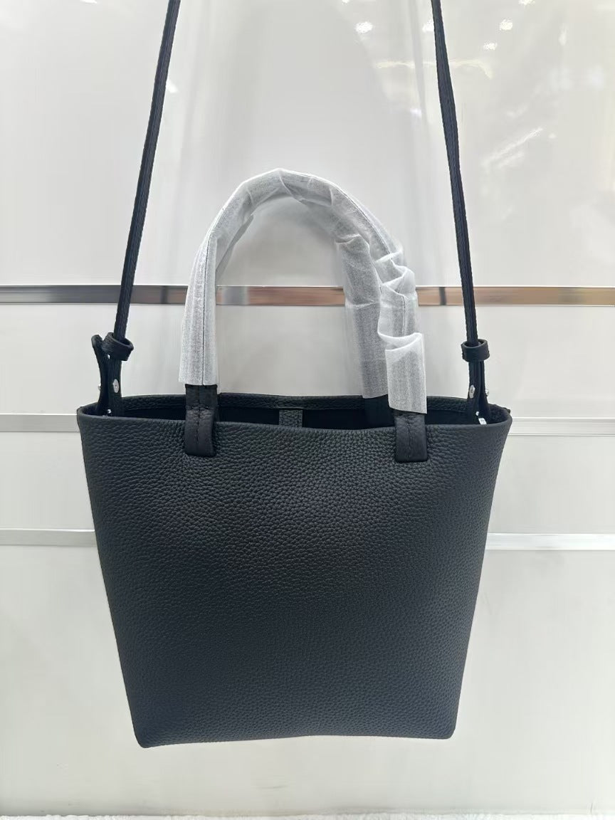 Leather Large Capacity Commuter Lychee Pattern Handbags