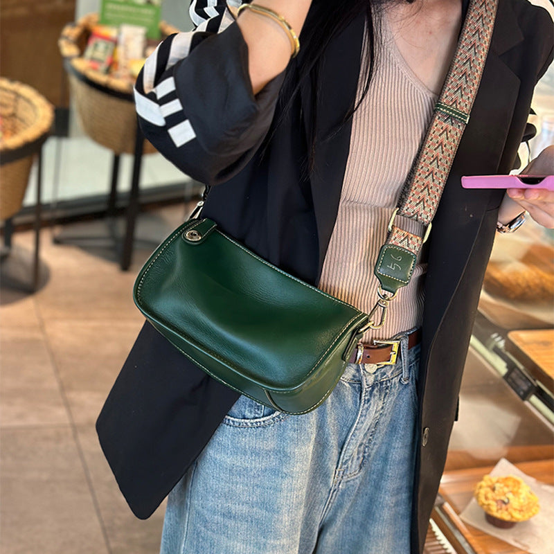 Women's Genuine Leather Dumpling Commuter Retro Underarm Shoulder Bags