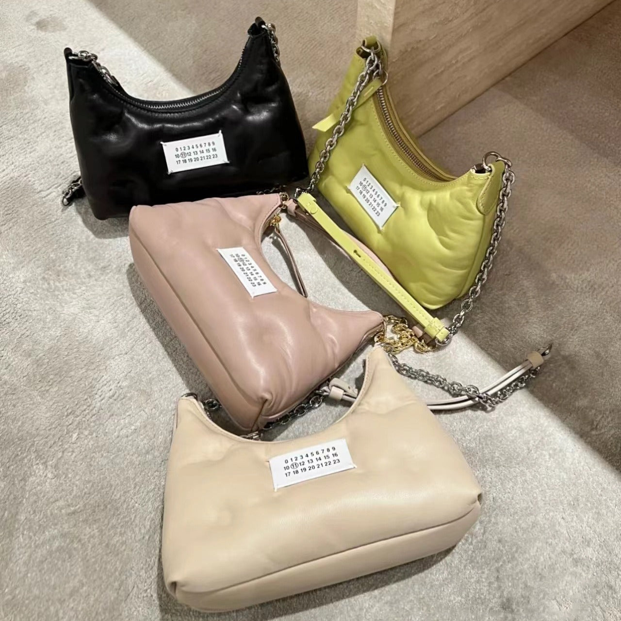 Women's Selection Fashion Sheepskin Underarm Soft Cloud Handbags