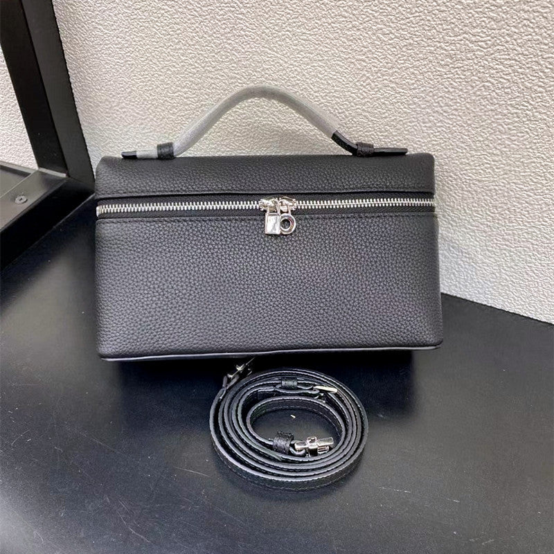 Layer Cowhide Lunch Box Portable Niche Crossbody Bags