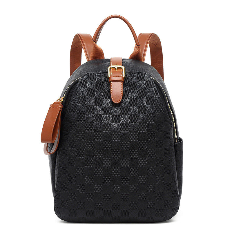 Women's Light Luxury Chessboard Grid Fashion Trendy Backpacks