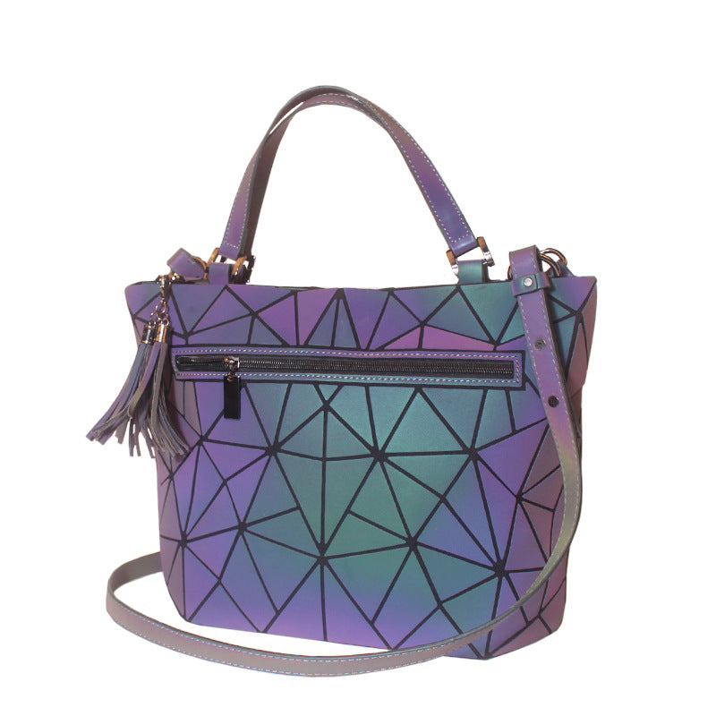 Women's Luminous Female Tassel Pendant Zipper Versatile Shoulder Bags