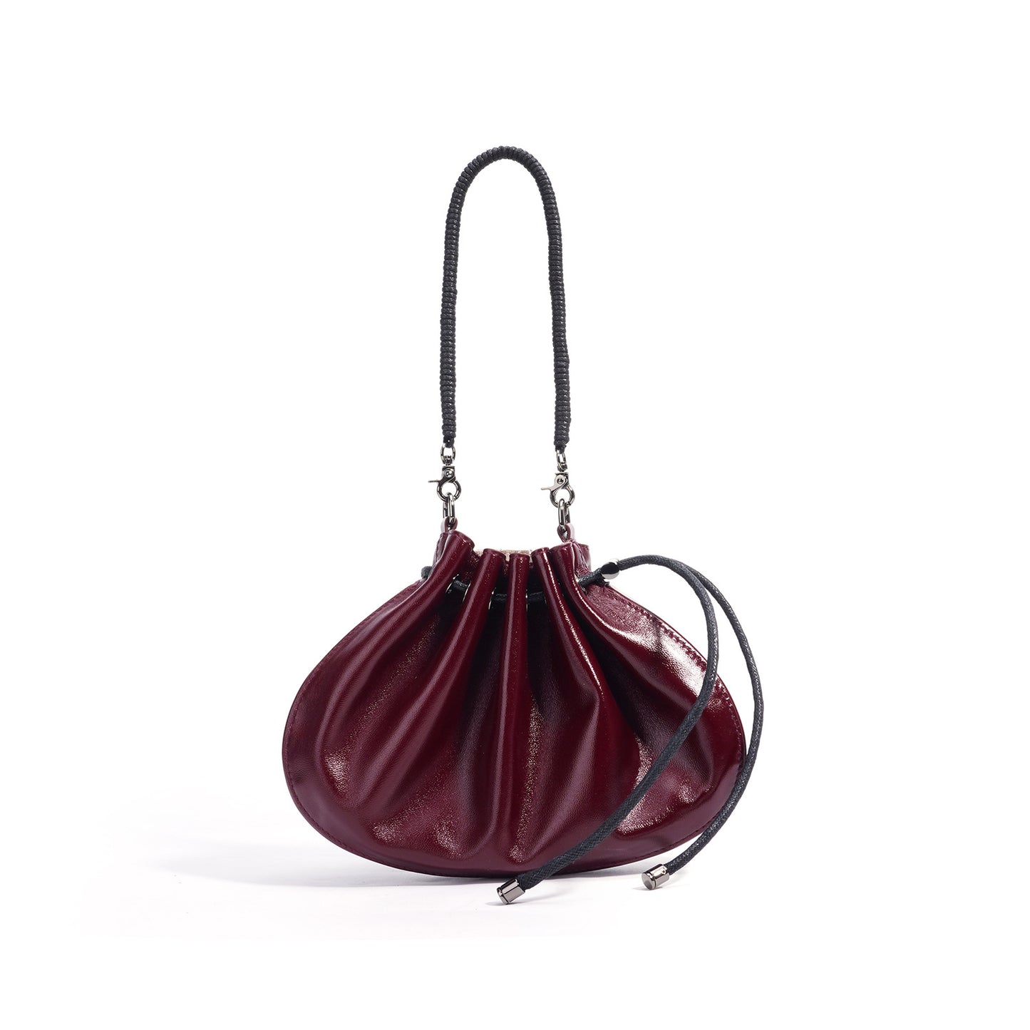 Women's High-grade Pleated Sheepskin Drawstring Chinese Character Handbags