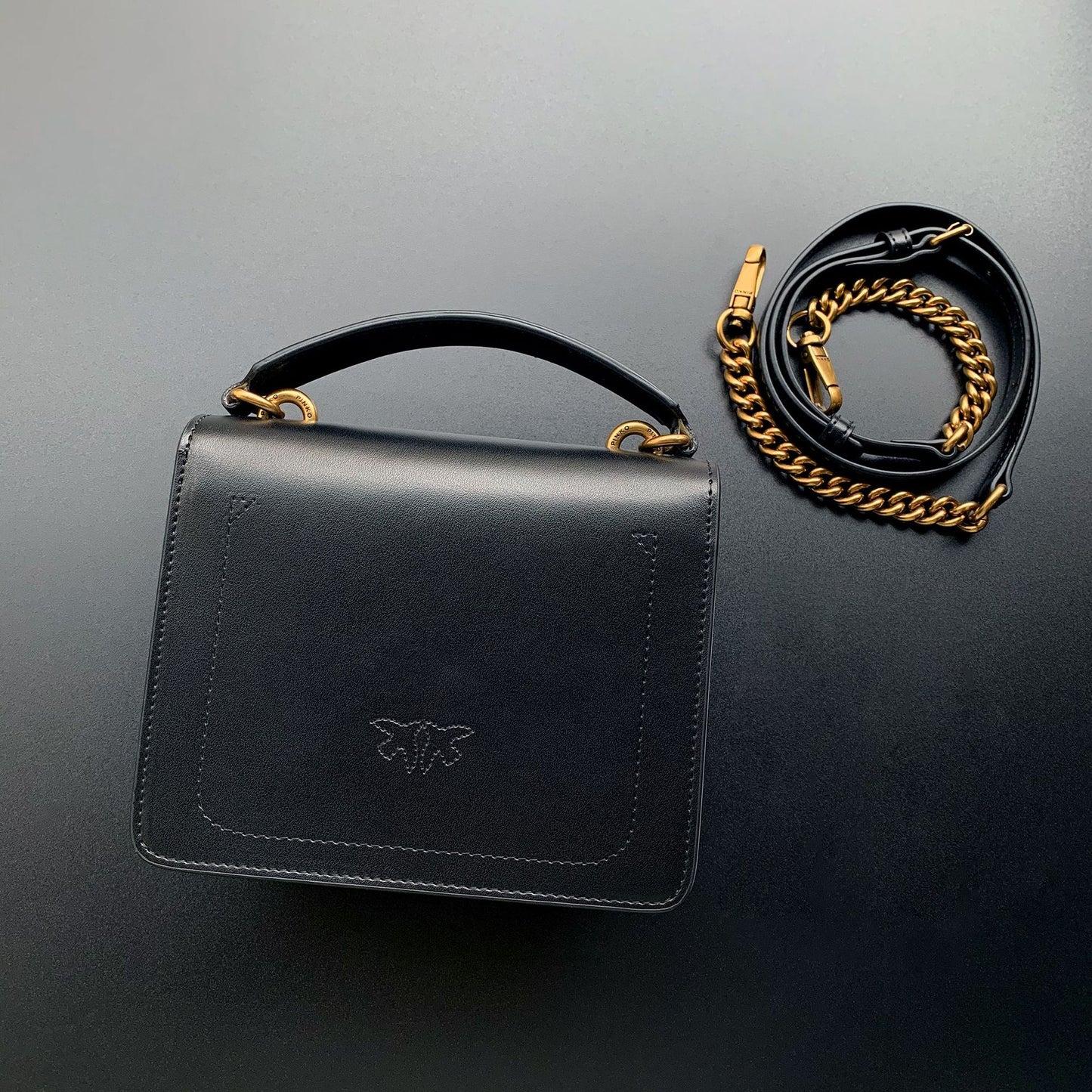 Women's Leather Portable Classic Swallow Chain Wine Handbags