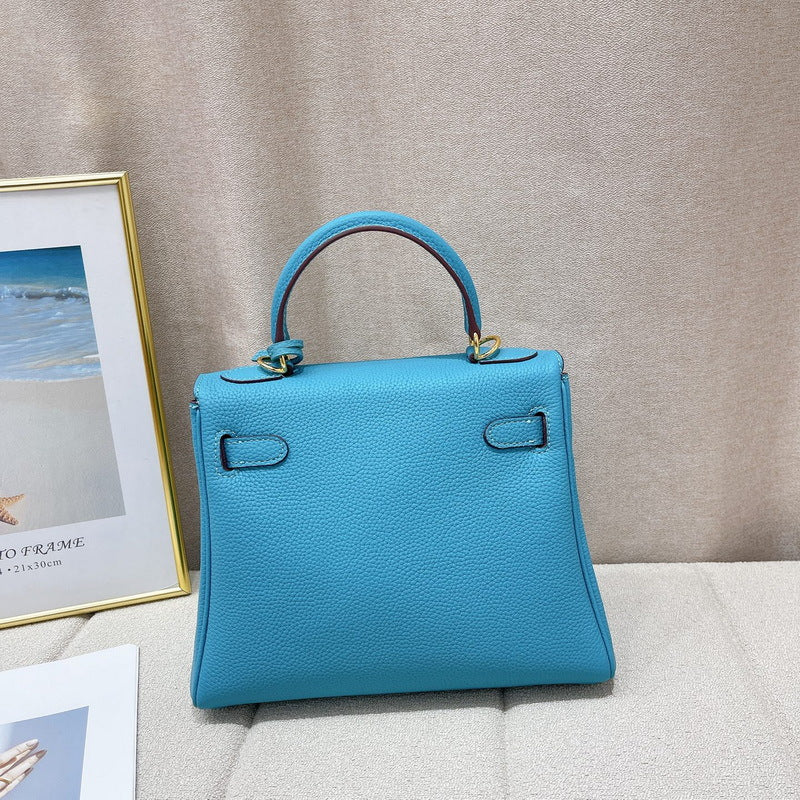 Women's Layer Cowhide Soft Leather Fine Lychee Pattern Inner Seam Handbags