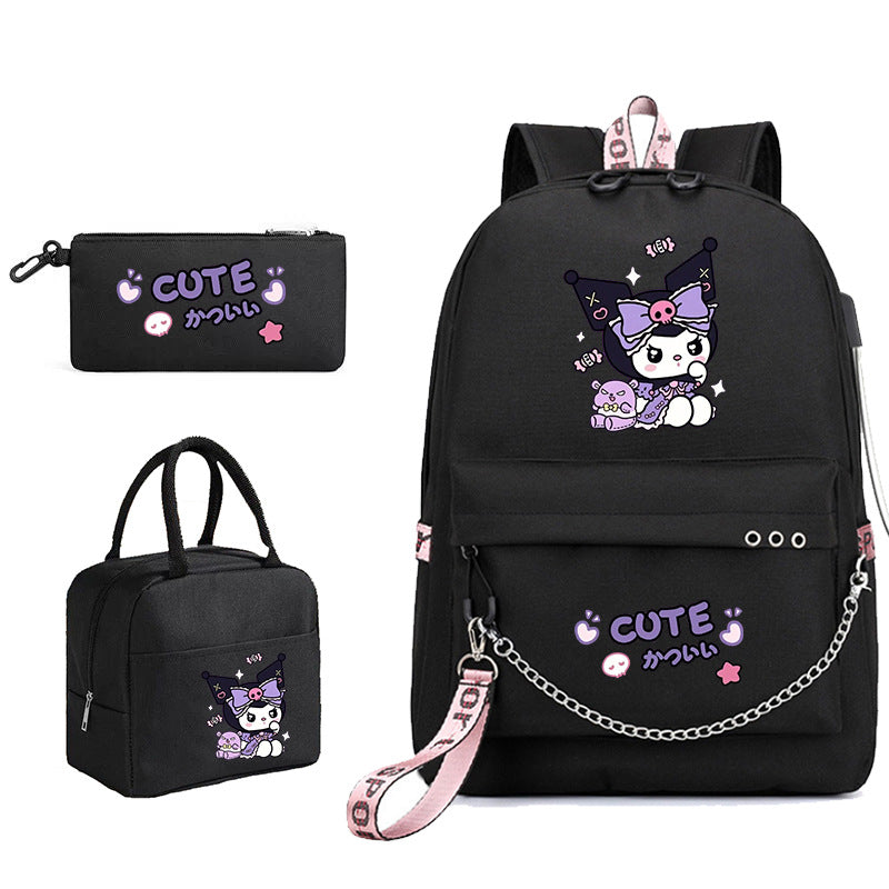 Clow Aglaia Pattern Lunch Pencil Three-piece Backpacks