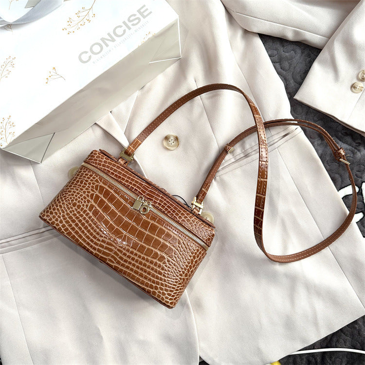 Popular Crocodile Pattern Portable Lunch Box Crossbody Bags