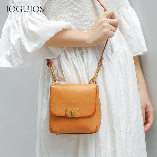 Women's Design Mobile Retro Genuine Leather Shoulder Bags
