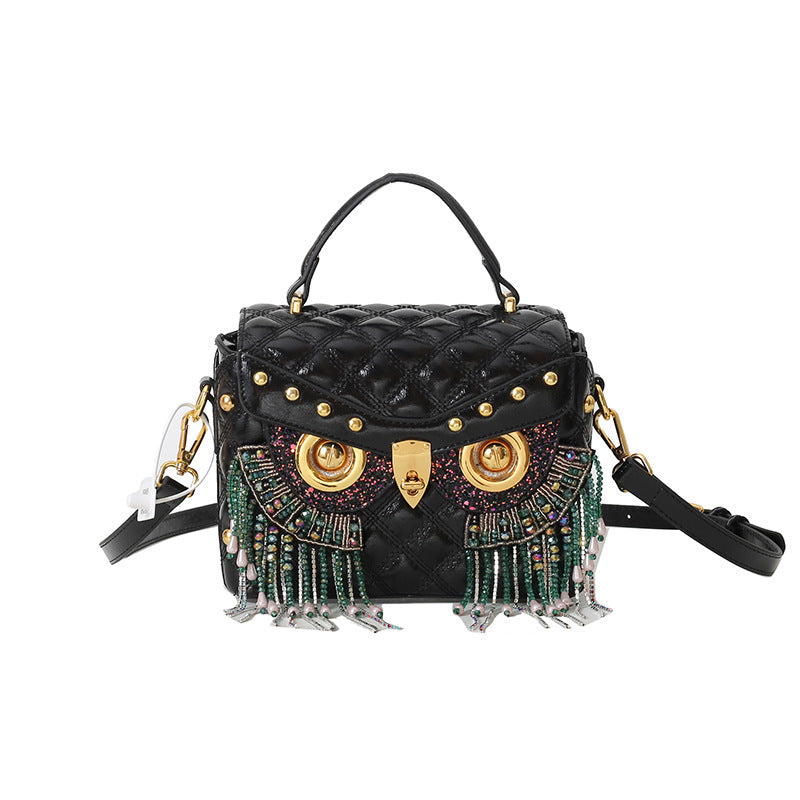 Women's Personality Owl Fashion Rhinestone Style Diamond Shoulder Bags