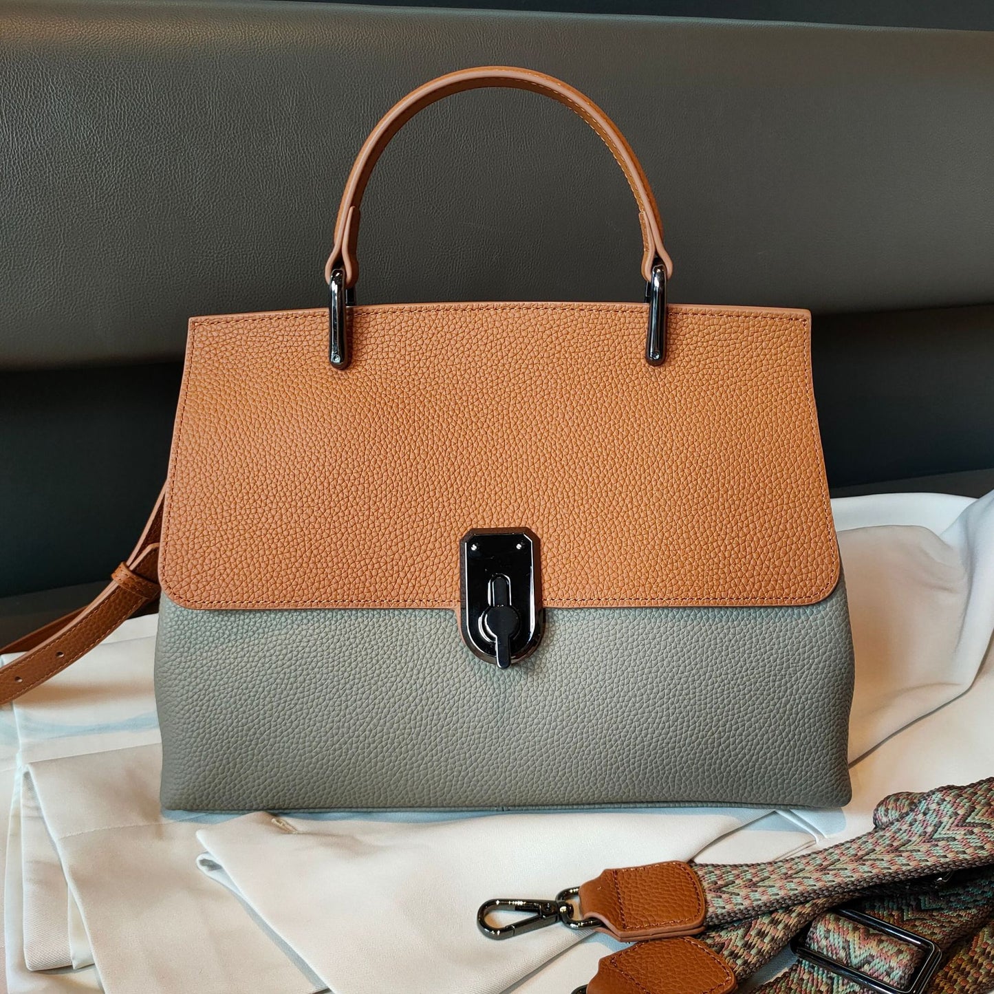 High Sense First Layer Cowhide Tide Retro Bags