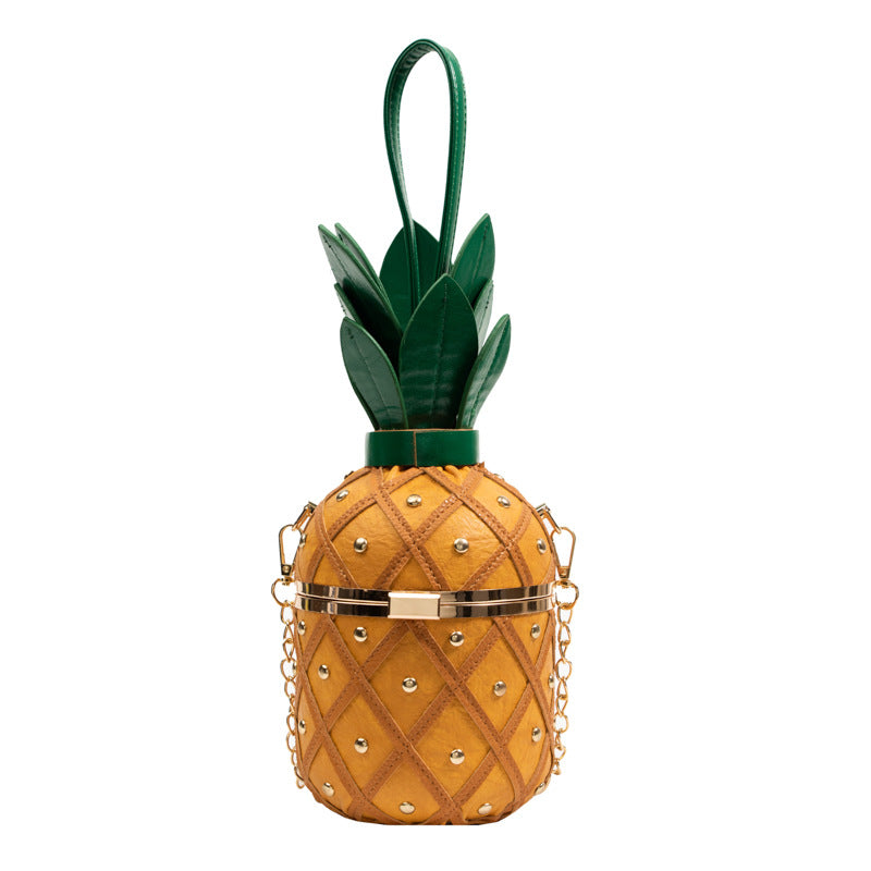 Popular Portable Pineapple Personalized Design Fresh Shoulder Bags
