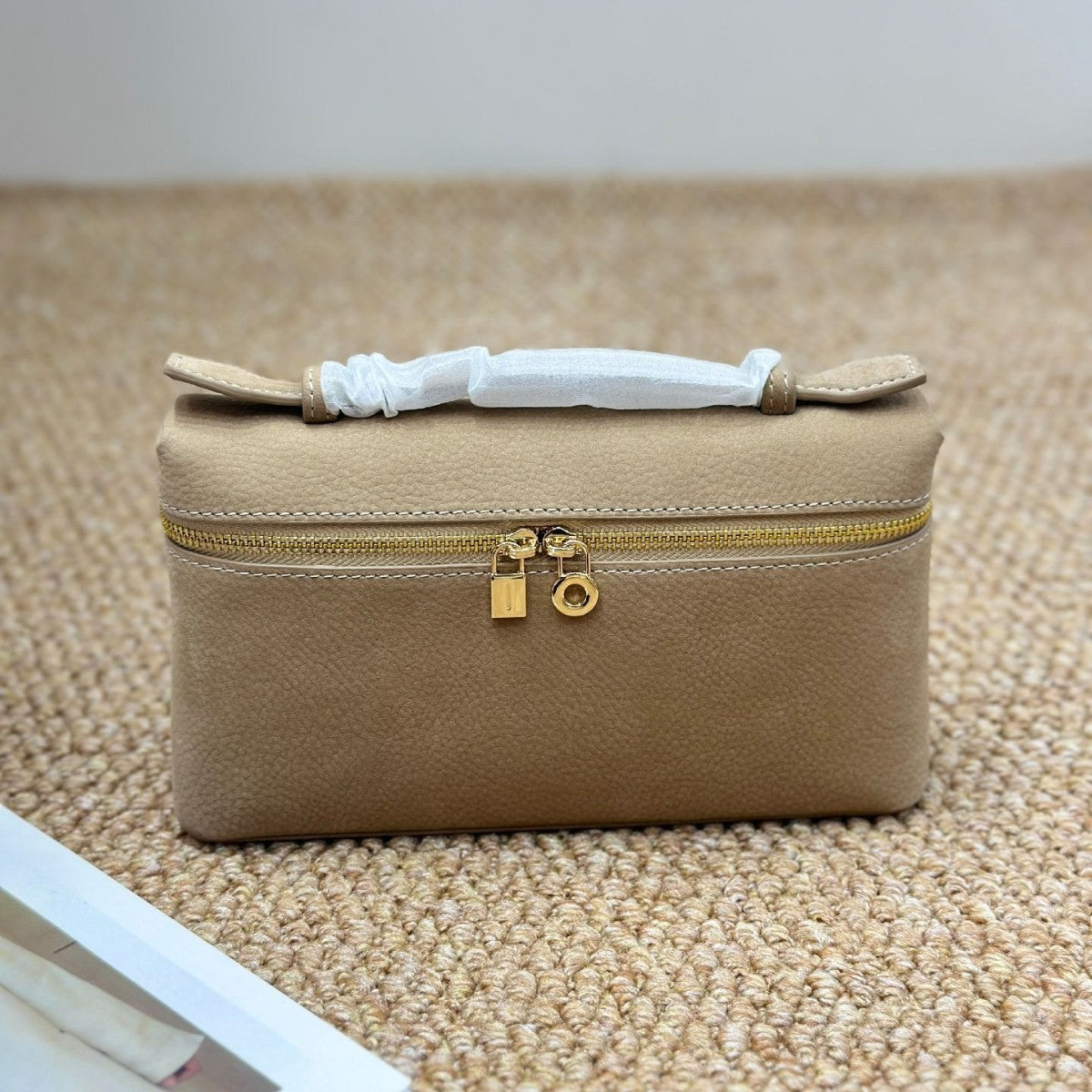 Women's Quality Lunch Box Matte Suede Genuine Crossbody Bags