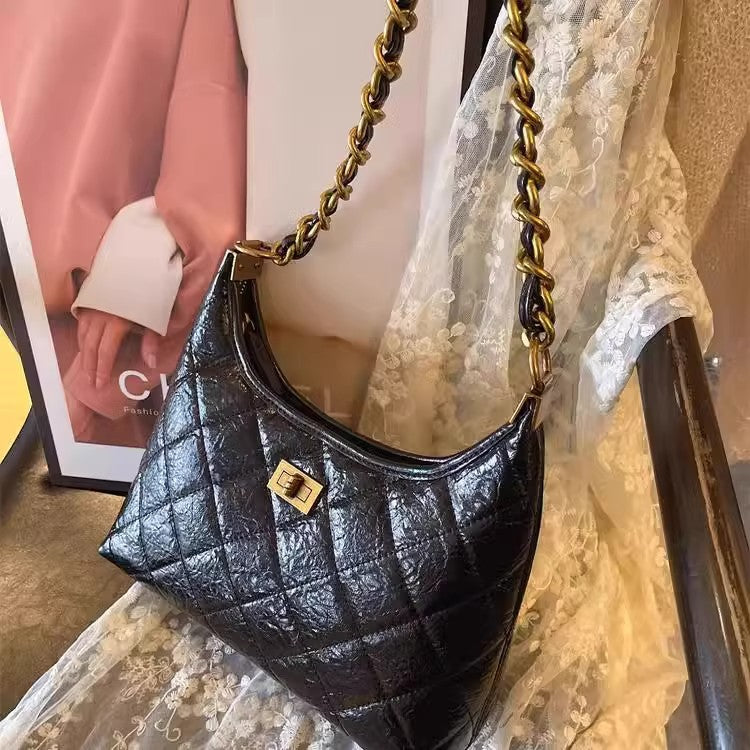 Women's Style Genuine Leather Underarm Fashionable High-grade Shoulder Bags