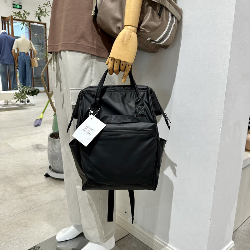 Korean Style Fashion Black Waterproof Commuter Backpacks