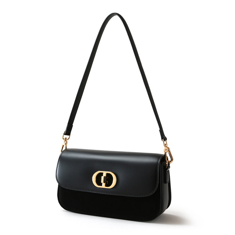 Women's Retro Light Frosted Cow Leather Underarm Shoulder Bags