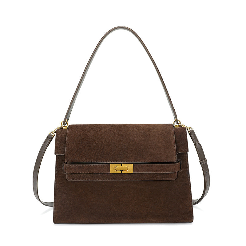 Women's High-grade Suede Large Capacity Commuter Kelly Shoulder Bags