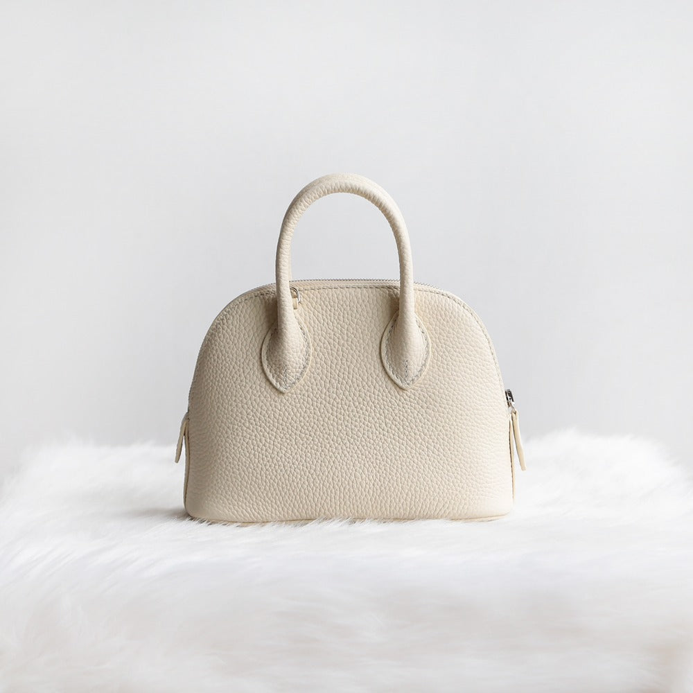 Women's First Layer Cowhide Shell Bowling Genuine Shoulder Bags