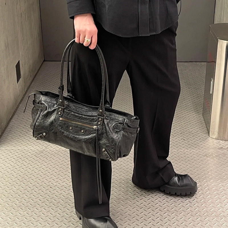 Women's Hot Punk Motorcycle Large Capacity Portable Bags