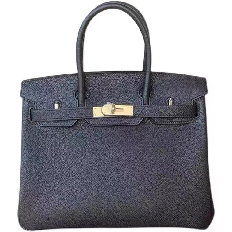 Women's Litchi Grain Cowhide First Layer Kelly Handbags